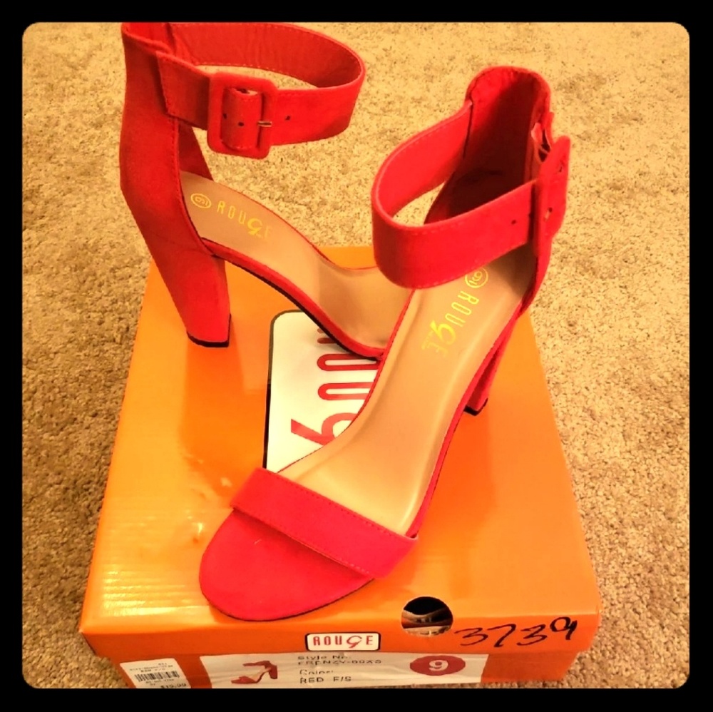 Open toe red Night Out heels